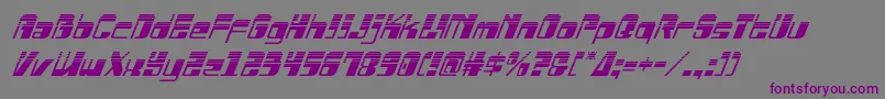 Drosselmeyerhalfital-Schriftart – Violette Schriften auf grauem Hintergrund