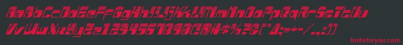 Drosselmeyerhalfital Font – Red Fonts on Black Background