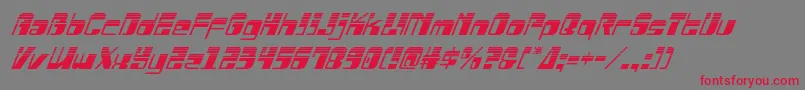 Drosselmeyerhalfital Font – Red Fonts on Gray Background