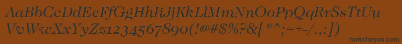 CaslonOsfBookitalic Font – Black Fonts on Brown Background