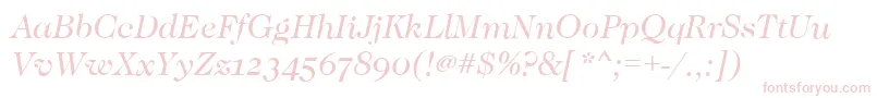 CaslonOsfBookitalic Font – Pink Fonts on White Background