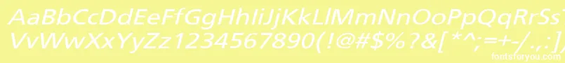 Schranerextob2 Font – White Fonts on Yellow Background