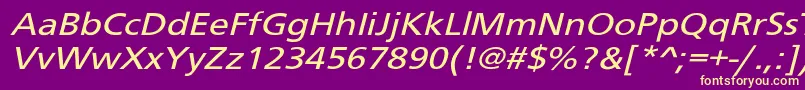 Schranerextob2 Font – Yellow Fonts on Purple Background