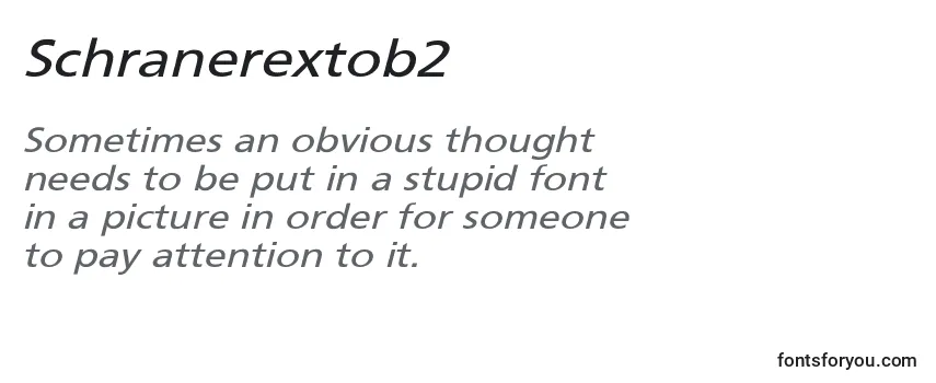 Review of the Schranerextob2 Font