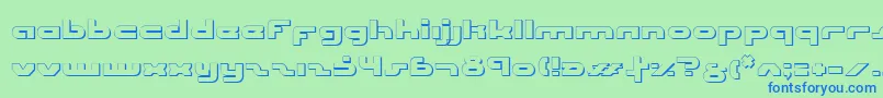 UniSolOutline Font – Blue Fonts on Green Background