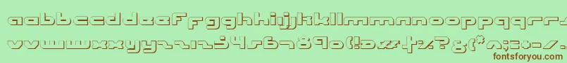 UniSolOutline Font – Brown Fonts on Green Background