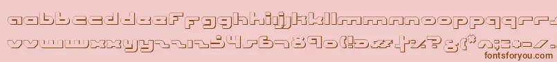 UniSolOutline Font – Brown Fonts on Pink Background