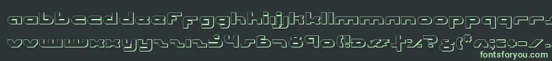 Шрифт UniSolOutline – зелёные шрифты на чёрном фоне