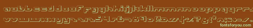 UniSolOutline Font – Green Fonts on Brown Background