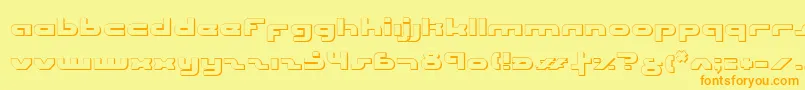 UniSolOutline Font – Orange Fonts on Yellow Background