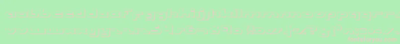 UniSolOutline Font – Pink Fonts on Green Background