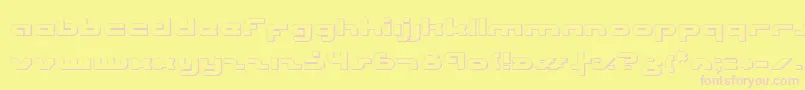 UniSolOutline Font – Pink Fonts on Yellow Background