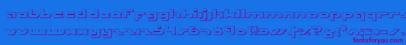 UniSolOutline Font – Purple Fonts on Blue Background