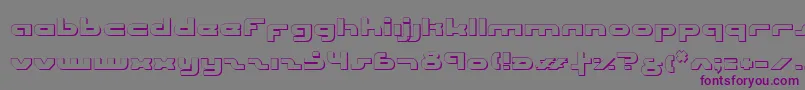 Шрифт UniSolOutline – фиолетовые шрифты на сером фоне
