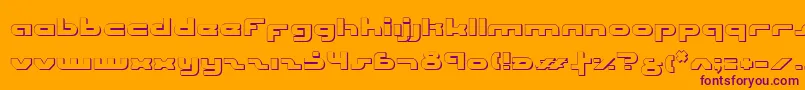 UniSolOutline-fontti – violetit fontit oranssilla taustalla