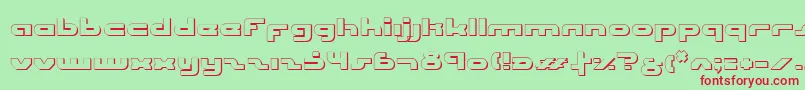 UniSolOutline Font – Red Fonts on Green Background