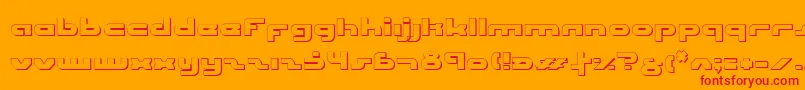 UniSolOutline Font – Red Fonts on Orange Background