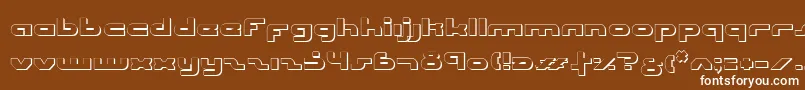 UniSolOutline-fontti – valkoiset fontit ruskealla taustalla