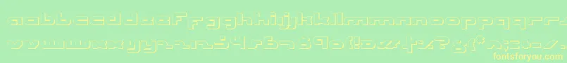 UniSolOutline Font – Yellow Fonts on Green Background