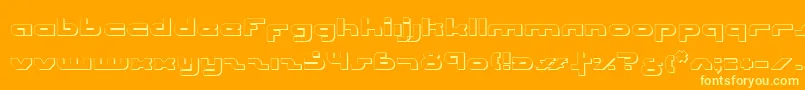 フォントUniSolOutline – オレンジの背景に黄色の文字