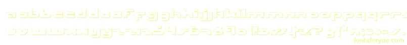 フォントUniSolOutline – 白い背景に黄色の文字