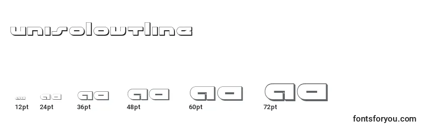 UniSolOutline Font Sizes