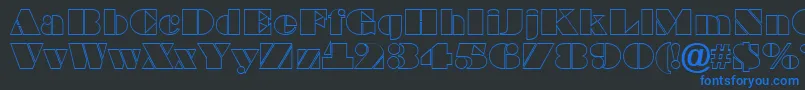 BraggaotlRegular Font – Blue Fonts on Black Background