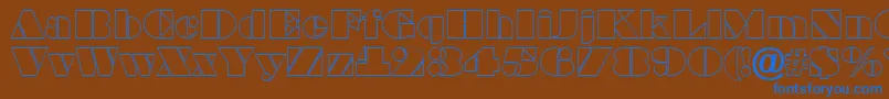 BraggaotlRegular Font – Blue Fonts on Brown Background