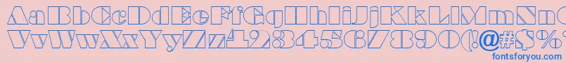 BraggaotlRegular Font – Blue Fonts on Pink Background