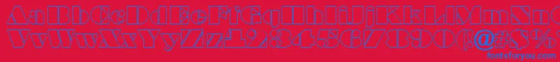 BraggaotlRegular Font – Blue Fonts on Red Background