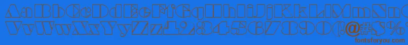 BraggaotlRegular Font – Brown Fonts on Blue Background