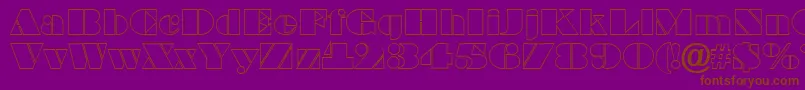 BraggaotlRegular Font – Brown Fonts on Purple Background