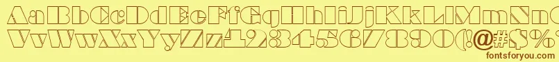 BraggaotlRegular Font – Brown Fonts on Yellow Background