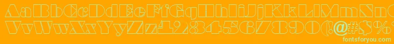 BraggaotlRegular Font – Green Fonts on Orange Background