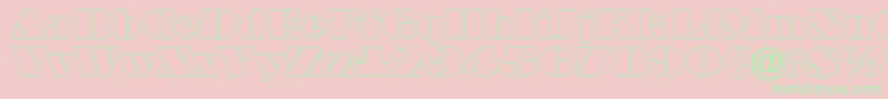 BraggaotlRegular Font – Green Fonts on Pink Background