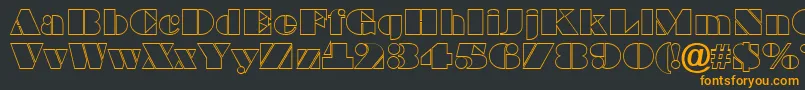 Шрифт BraggaotlRegular – оранжевые шрифты на чёрном фоне