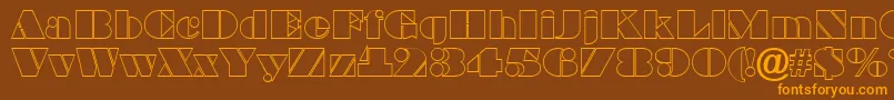BraggaotlRegular Font – Orange Fonts on Brown Background