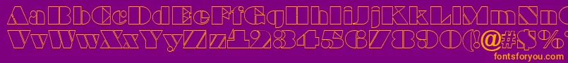 BraggaotlRegular Font – Orange Fonts on Purple Background