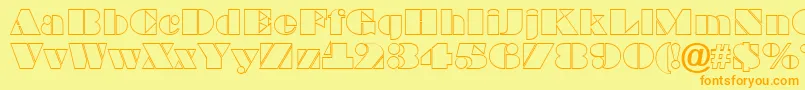 BraggaotlRegular Font – Orange Fonts on Yellow Background