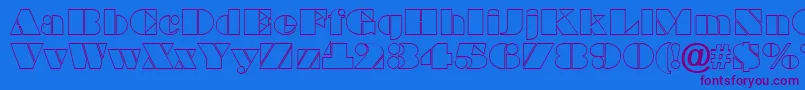 BraggaotlRegular Font – Purple Fonts on Blue Background