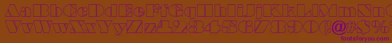 BraggaotlRegular Font – Purple Fonts on Brown Background