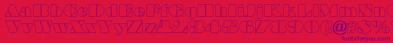 BraggaotlRegular Font – Purple Fonts on Red Background