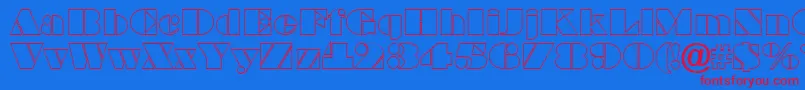 BraggaotlRegular Font – Red Fonts on Blue Background