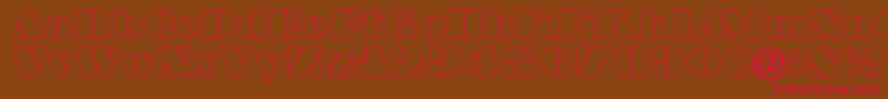 BraggaotlRegular Font – Red Fonts on Brown Background