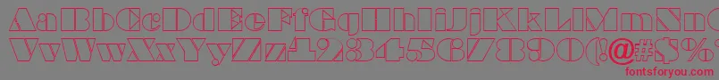 フォントBraggaotlRegular – 赤い文字の灰色の背景