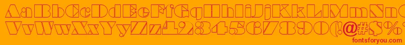 BraggaotlRegular Font – Red Fonts on Orange Background