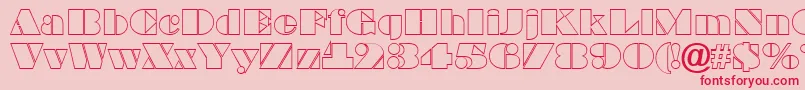 BraggaotlRegular Font – Red Fonts on Pink Background