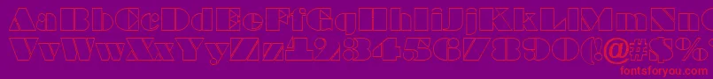 フォントBraggaotlRegular – 紫の背景に赤い文字
