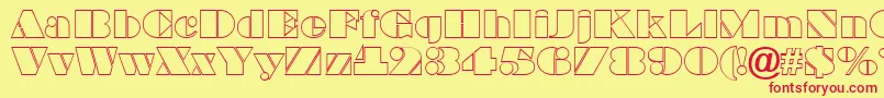 BraggaotlRegular Font – Red Fonts on Yellow Background
