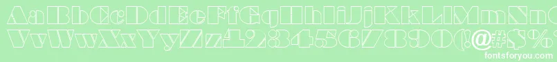BraggaotlRegular Font – White Fonts on Green Background